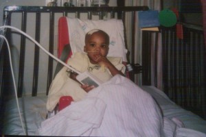Senior Prisca Patrick has her first surgery at 15 months to remove a brain tumor.