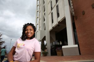 Senior business major Prisca Patrick has launches her own nonprofit, Purpose for Life, which raises awareness and support for the two causes that have shaped her life – childhood cancer and the perils of drunk driving.