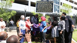 Mississippi FreedomTrail marker for Woolworth sit-in unveiled May 28, 2013.