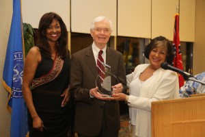 Dr. Priscilla Slade of JSU, U.S. Sen. Thad Cochran and JSU President Meyers at the JSU International Scholarship and Awards Banquet.