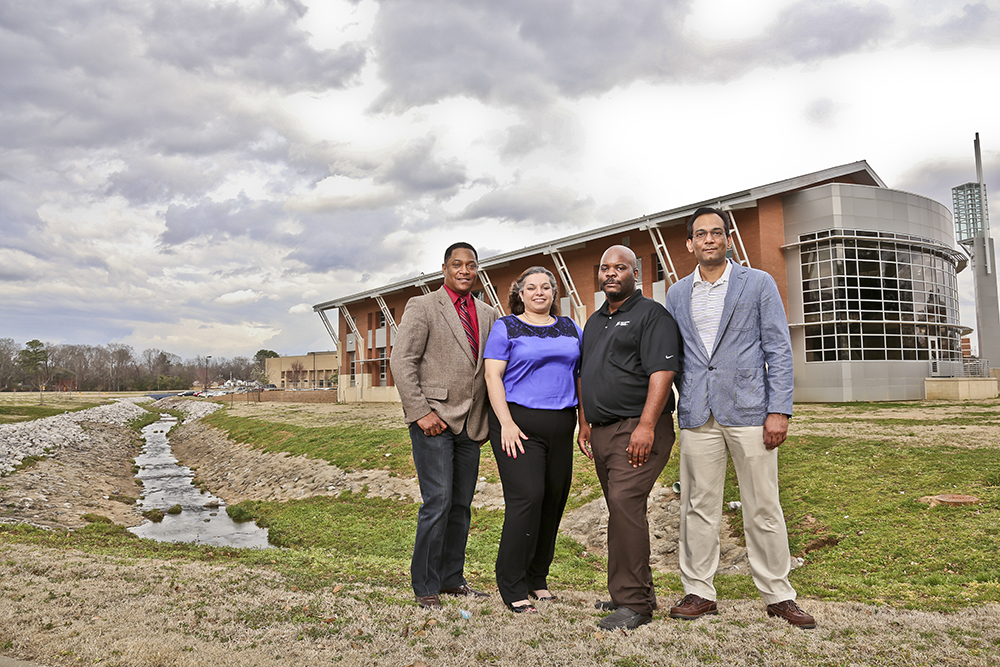 (From l-r) Keith Collins, Healther Wilcox, Marlin King and Dr. Mukesh Kumar