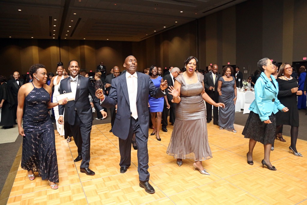 Dancers take to the floor at the 2014 Black Tie Scholarship and Recognition Gala, Oct. 24, 2014, at the Jackson Convention Center in Jackson, MS. (Photo by Charles A. Smith, JSU)