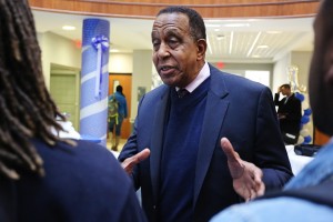 Percy Wilson, president of PerWil Management Resources of Washington, D.C., a consulting firm with partnerships in Africa, says it's important to have a passion for your business. (Photo by Charles A. Smith, JSU)