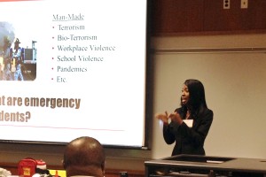 Most businesses are not ready for an emergency, such as fire, flood, or other natural or manmade disaster, says Dr. Jessica L. Murphy, associate professor in the Jackson State University Department of Technology. (Photo by Jim Ewing, JSU)