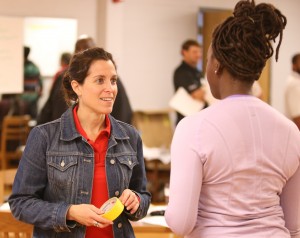 Mississippi Association for Health, Physical Education, Recreation and Dance Executive Director Brandi Pickett leads a class Thursday, Nov. 7, 2014, at JSU.