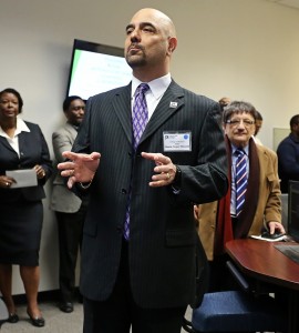 JSU is one of the few historically black colleges and universities to have a trading room as well as an accredited business college, said Dr. Ramin Maysami, dean of the College of Business. (Photo by Charles A. Smith, JSU)