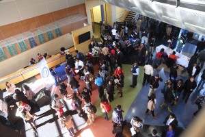 More than 150 JSU students attended a summer internship and job fair Tuesday, Nov. 18, 2014, at the College of Science, Engineering and Technology. (Photo by Charles A. Smith, JSU)