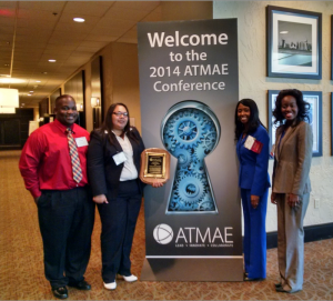 JSU students captured top honors during the annual conference of the Association of Technology, Management and Applied Engineering in St. Louis. Participants at the November event include Gerald Fuller, left, Epsilon Pi Tau Technology Honorary President; Casey Randolph, ATMAE President (technology); Dr. Jessica L. Murphy, ATMAE and Epsilon Pi Tau adviser (technology); and Dominique McCraney, ATMAE business manager (engineering).