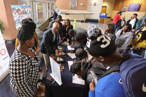 Students from across Mississippi and other states thronged to Jackson State University Feb. 20, 2015, for Transfer Day. (Photo by Charles A. Smith)