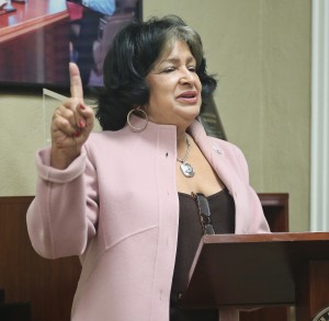 “I’m excited about reading Jubilee again!” said JSU President Dr. Carolyn W. Meyer. (Photo by Charles A. Smith, JSU)