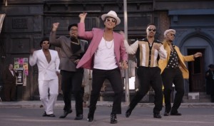 The popular "Uptown Funk" song features vocals by artist Bruno Mars.