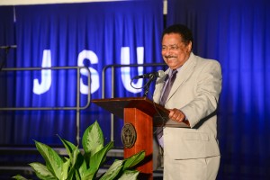 Dean of the JSU’s College of Liberal Arts, Dr. Mario Azevedo, welcomed guests to the gala celebration. He said, “Margaret Walker’s legacy is important not only to Jackson State but to the nation. It our duty and privilege to honor her.” (Photo by Charles A. Smith)