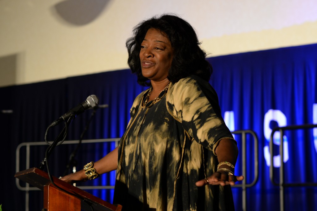 Dr. Tommie Tonea Stewart, a professor and actress known for her role in television’s “The Heat of the Night,” offered a tribute to her mentor, Walker Alexander. She said he helped typed rewrites for “Jubilee” by the famous historian. (Photo by Charles A. Smith)