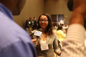 Terry native Sheena Allen was among those helping to inspire youths. She has produced six apps. (Photo by Charles A. Smith/JSU)