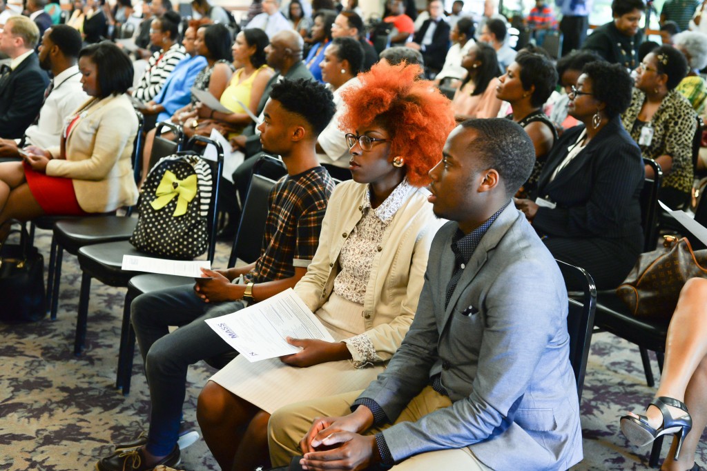 Tuesday’s open house for the Department of Mass Communication in the Mississippi e-Center was attended by administrators, faculty, staff students and media professionals throughout the city. (Photo by Darek Ashley/JSU)