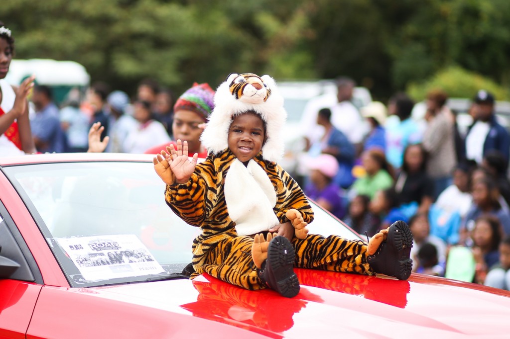 A little tiger roars through the crowd during JSU’s Homecoming parade Saturday. (Photo by Anissa Hidouk/JSU)