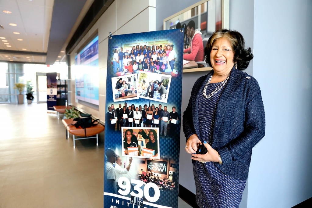Jackson State University hosted its final “930 Initiative” for its Champions for Academic Greatness on Friday, Nov. 6, at the JSU Downtown Campus, 101 Capitol Street. The program is part of the NCAA’s Limited-Resource Institutions Grant Program Pilot, which aims to boost the Academic Progress Rate (APR) of student-athletes. In 2012, JSU was awarded $900,000 to be dispersed over three years. According to NCAA rules, teams must earn a 930 four-year average or a 940 average over the most recent two years to participate in NCAA championships. At JSU, APR scores for student-athletes have consistently trended upward. Click here for video presentation. (Photo by Anissa Hidouk/JSU)