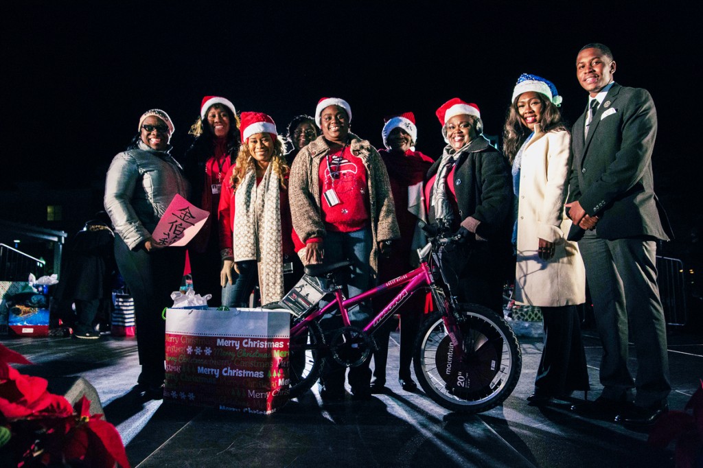 Faculty, staff and students presented gifts to needy children. Photo by Justin Hardiman/JSU)