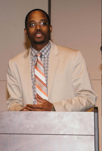 Roderick Little, director of JSU’s marching band, expressed to Sanford that his experience would “thrust our program to astronomical proportions to which we have never seen before.” (Photo by Justin Hardiman/JSU)