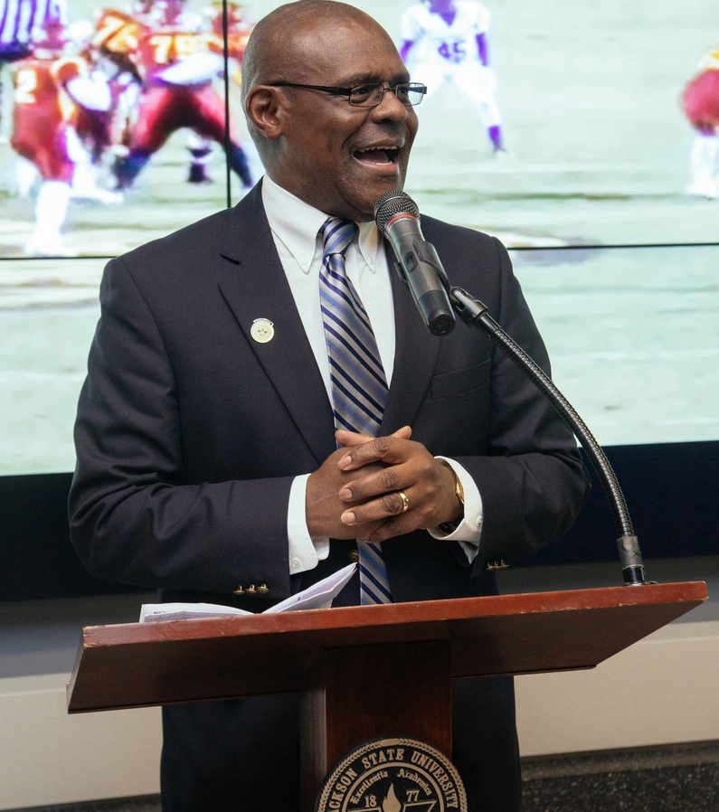JSU head Coach Tony Hughes said he aims build a championship program that cultivates talent, teaches discipline, work ethic, toughness and developmental skills. (Photo by Justin Hardiman/JSU)