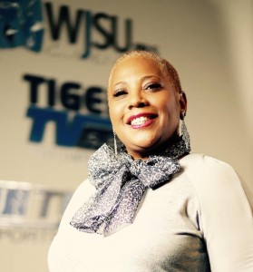 WJSU-FM general manager Gina Carter-Simmers narratives "Profiles in Women's History."