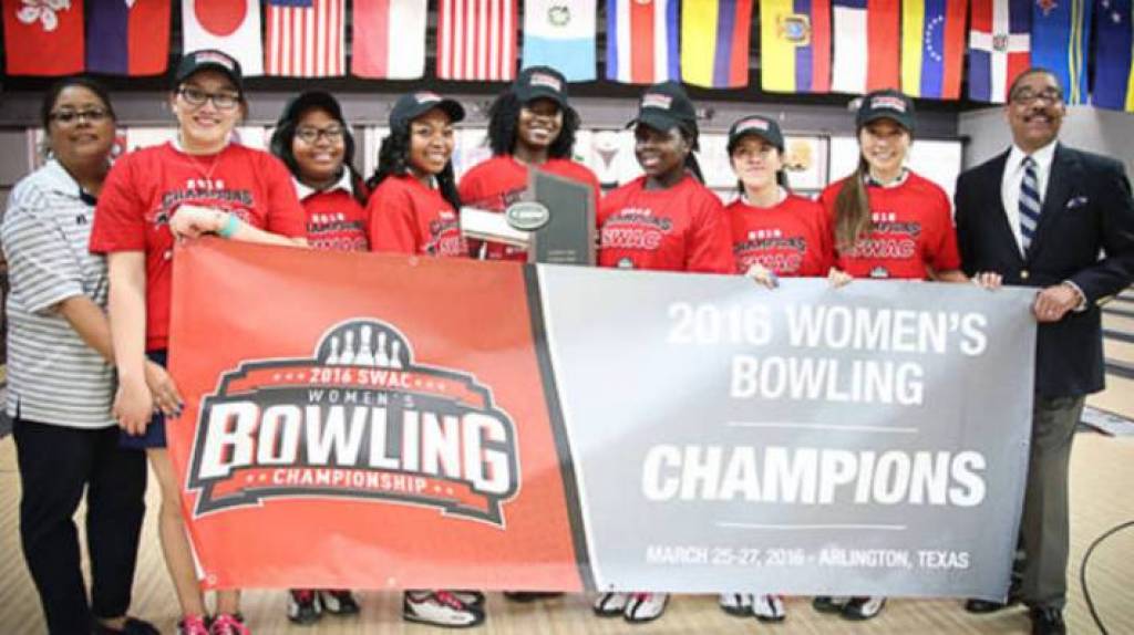 Lady Tigers win first SWAC Bowling Championship.