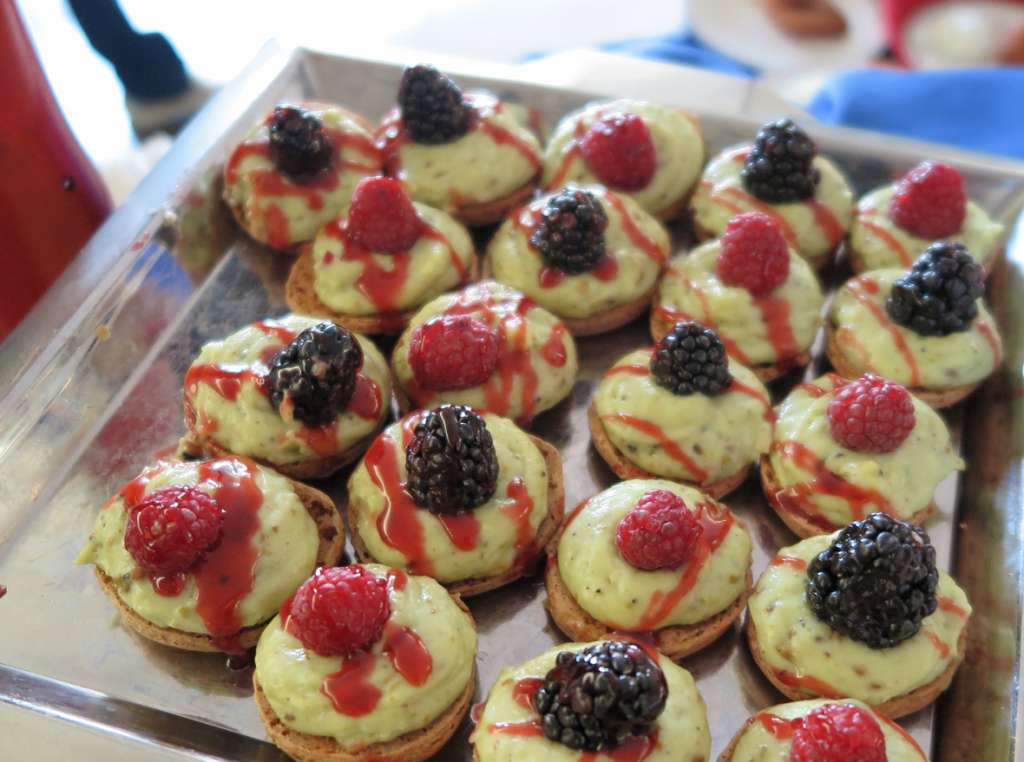 Blackberry and raspberry macaroons disappeared quickly. (Photo by Charles A. Smith/JSU)