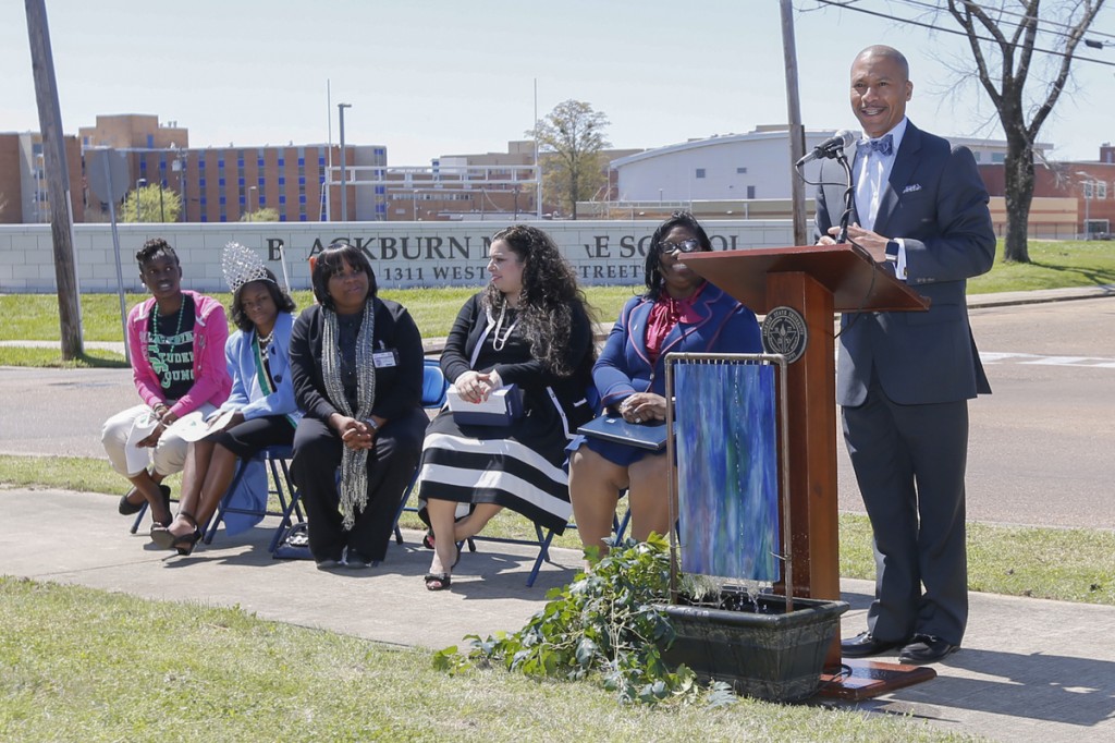 Jackson Public Schools Superintendent Cedric Gray, said “This experience gives scholars an opportunity to learn gardening and understand how science and math are wrapped into this process, as well as language arts and social studies. This means that learning is applicable.” (Photo by Charles A. Smith/JSU)