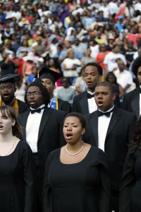 JSU’s chorale received sustained ovation for its performances and acknowledgment from the first lady. (Photo by Charles A. Smith/JSU)