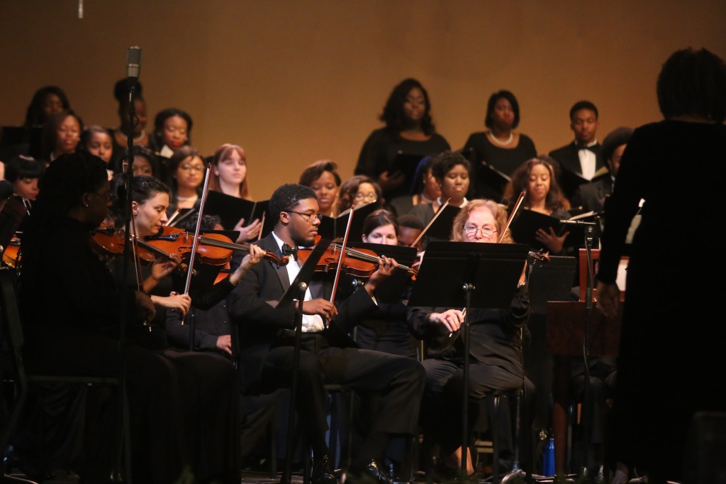 Jackson State University students expand their musical repertoire through orchestral performances. (Photo by Charles A. Smith/JSU)