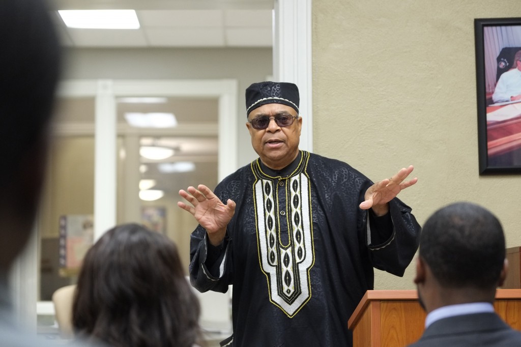 James “Lap” Baker said he and his friends crawled on the ground to avoid being sprayed by gunfire during a tumultuous period on May 15, 1970, when two young people were killed after lawmen converged on Jackson State’s campus. (Photo by Charles A. Smith/JSU)