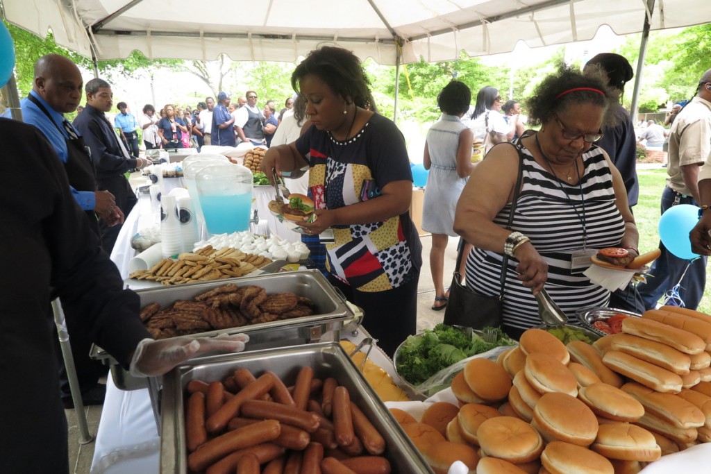 There was plenty of food to go around during the “fellowship” appreciation. (Photo by Charles A. Smith/JSU)