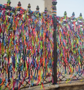 Students saw attractions like the colorful, religious Brazillian wish ribbons tied on church fences in Salvador Bahia