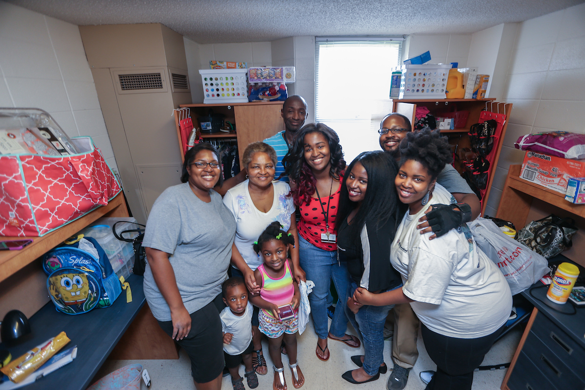 Families from far-and-wide deliver new Jacksonians for the start of JSU's 2016 - 2017 academic year. (Photo by Charles A. Smith)