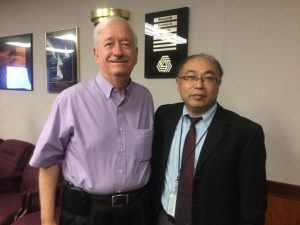 JSU Department of Chemistry’s Dr. Fengxiang Han joins John H. Ballard, a research physicist with the Engineer Research and Development Center (ERDC) of the U.S. Army Corps of Engineers, in announcing the cooperative agreement. Ballard said the collaboration will benefit greatly the faculty and students at Jackson State University.