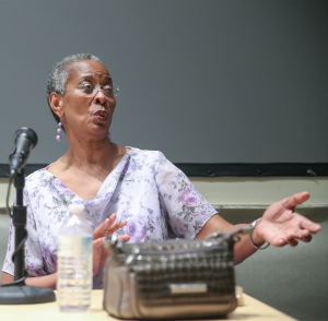 Dr. Trudier Harris shares her thoughts on Walker's "Jubilee." (Photo by Charles A.Smith/JSU)