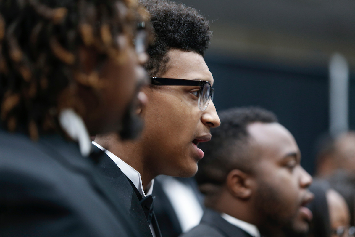 The JSU Chorale performed “Hehlehlooyuh” by James Furman as well as “Precious Lord,” arranged by Arnold Sevier. (Photo by Charles A. Smith/JSU)