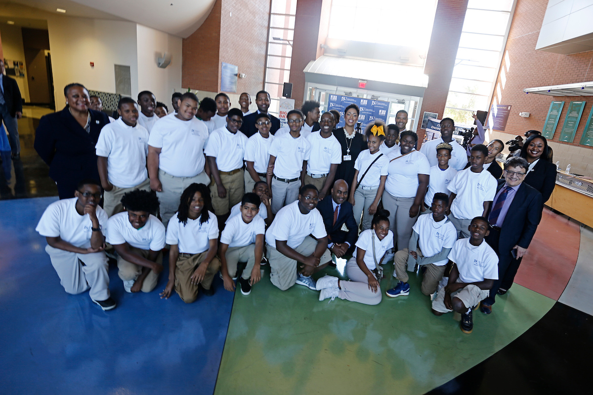 Jackson State University and Lockheed Martin invite middle school students from Jackson Public Schools to begin seeking an interest in STEM as future career options. (Photo by Charles A. Smith/JSU)