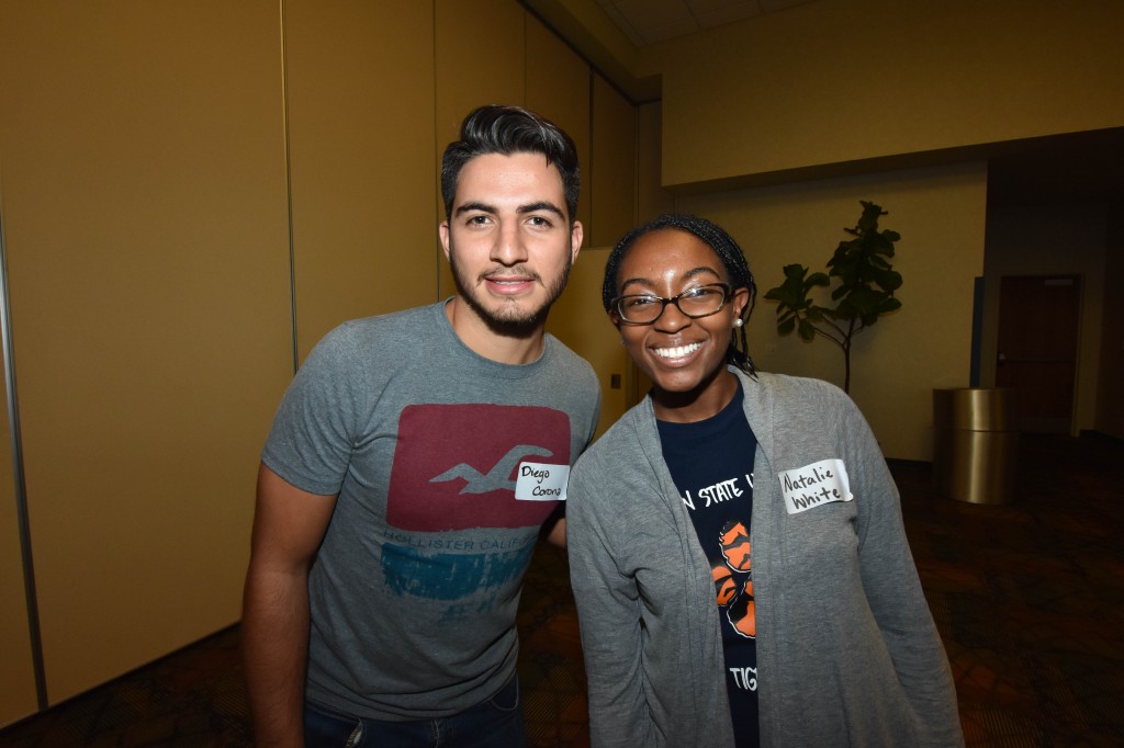 International students meet and greet with JSU students. (Photo by William Kelly III/Courtesy of The Blue & White Flash)