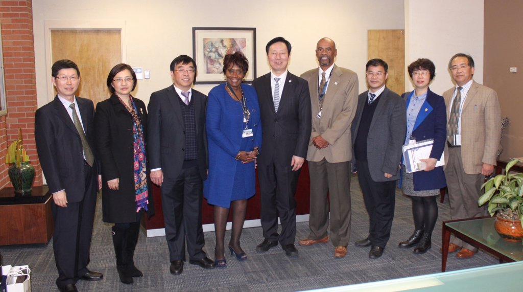 JSU administrators join Nantong’s delegation to discuss their longstanding partnership of promoting cultural exchange among their faculty and students.