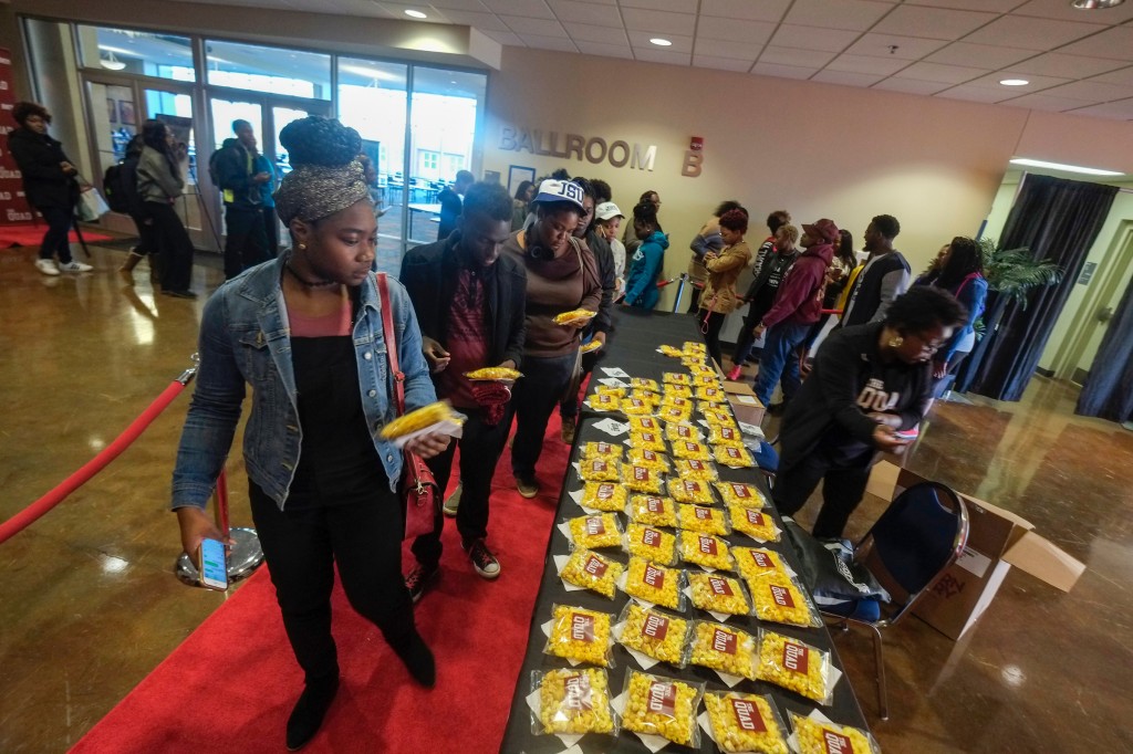 BET treated JSU students to popcorn, soda and 'Back to Campus Kits' during the private screening. (Charles A. Smith/JSU)