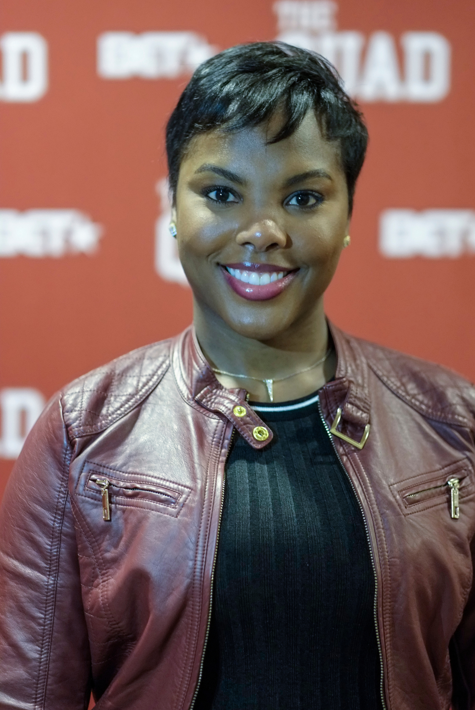 JSU alum Erica Michelle returned to her alma mater to watch a private screening of the new BET series, "The Quad" with students. (Charles A. Smith/JSU)