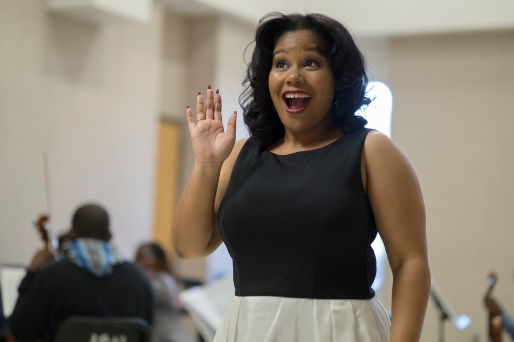 Watkins says, "Before I go on stage, I say 'Lord, shine your light through me. Let them see you through me.' (Charles A. Smith/JSU)