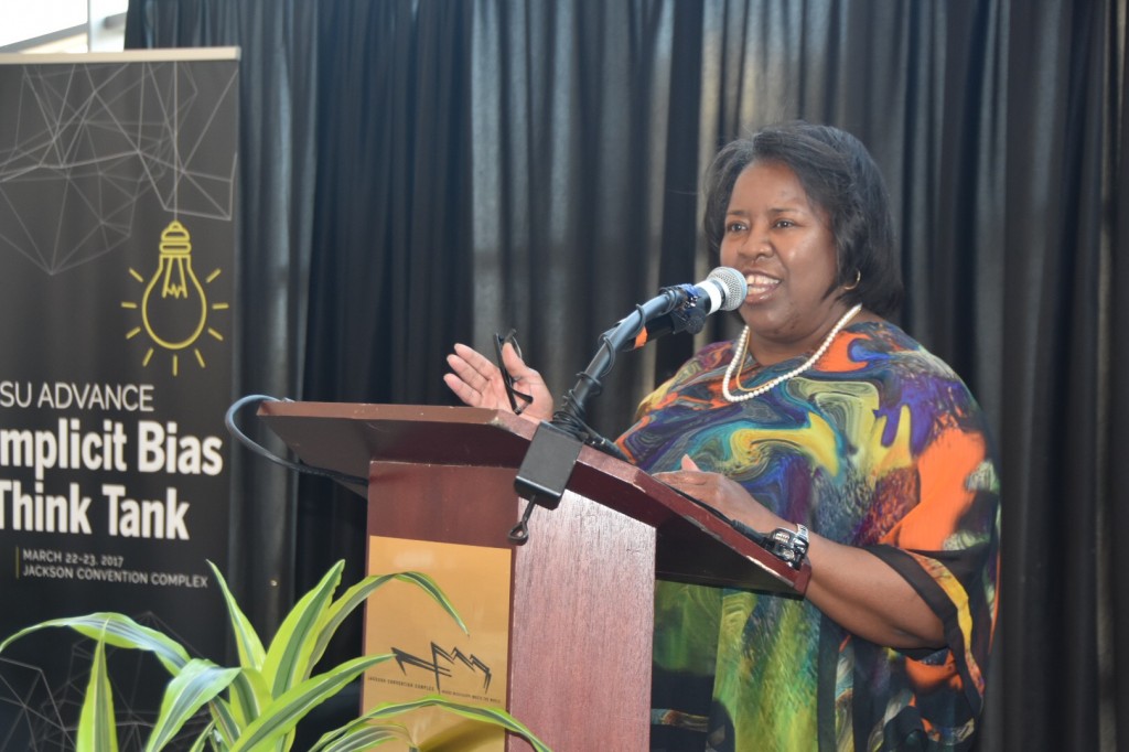Dr. Loretta A. Moore, principal investigator and JSU’s vice president for Research and Federal Relations, said the think tank held recently inside the downtown Convention Center Complex aimed to advance the careers of women in STEM who traditionally have been underrepresented at U.S. institutions. As well, she said the event called for a climate conducive to the advancement of all people “regardless of target characteristics” such as gender, race and sexuality. (Photo courtesy of Kevin Bradley)