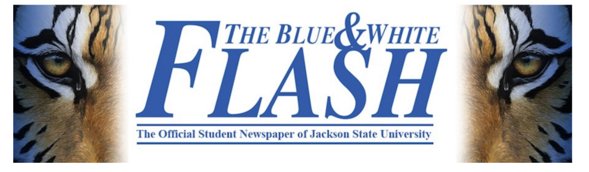 Blue and White Flash Image