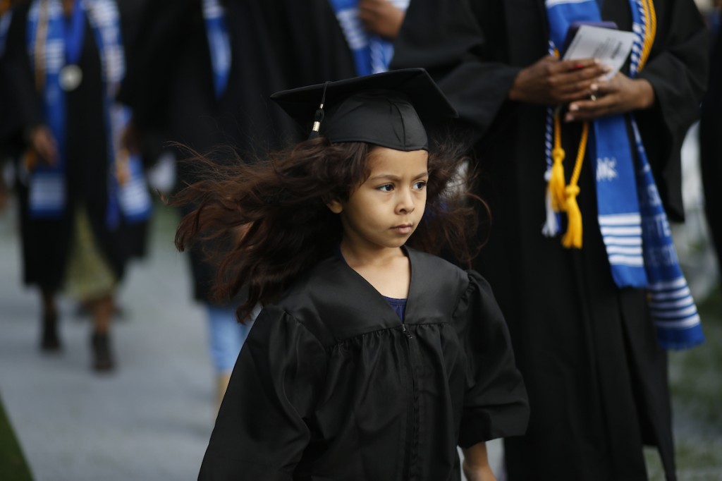 One young special guest shows her support of a family member. (Photo by Charles A. Smith/JSU)