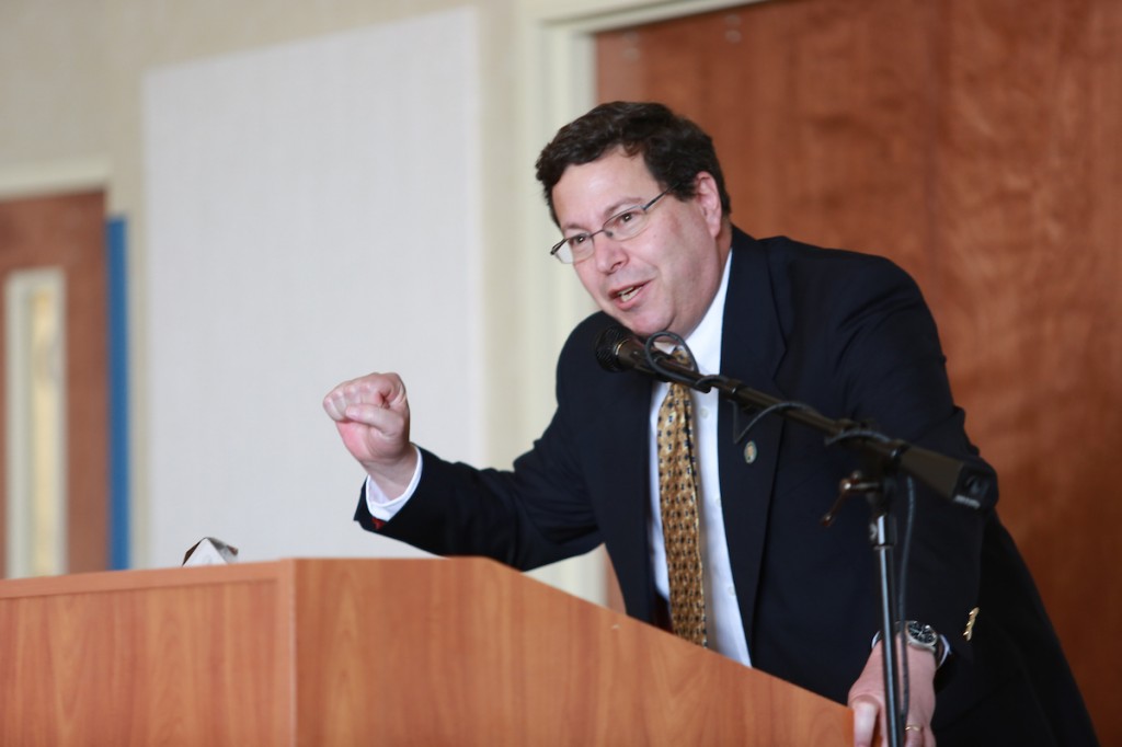 Dr. Jeffrey Kolnick, now chair of the department of social sciences and professor of history at Southwest Minnesota State University in Marshall, Minn., was honored for helping to inaugurate the Fannie Lou Hamer Institute at JSU. (Photo by Kentrice S. Rush/JSU)