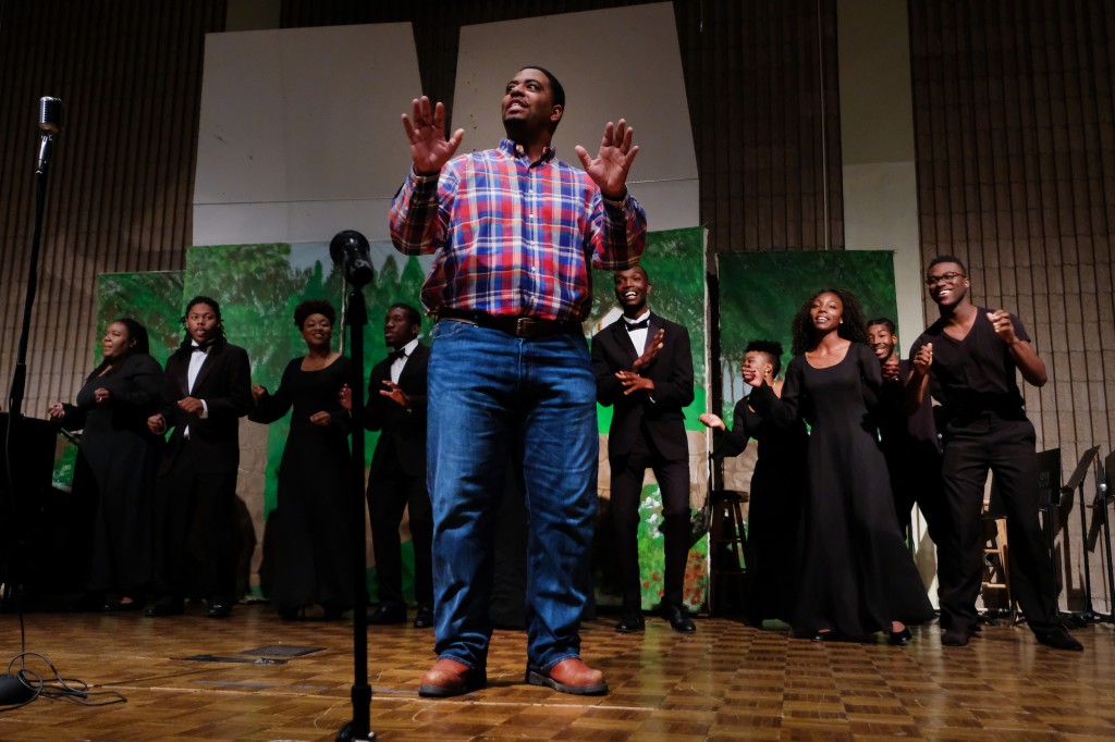 Elijah Middleton stars as Andy in "We're Goin' Around" from the opera, Treemonisha by Scott Joplin. (Charles A. Smith/JSU)