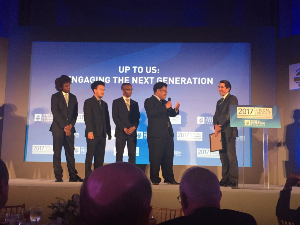 Up to Us Team Accepting Award