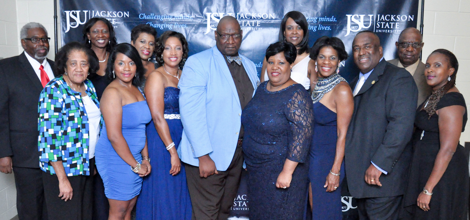 Earlier this month, members of the Madison County chapter of the Jackson State University National Alumni Association joined JSU faculty and staff to celebrate another successful fundraiser supporting its endowment goals. Proceeds from a dinner theater, in collaboration with the MADDRAMA Performance Troupe of JSU, assist eligible new and enrolled qualifying students. (Photo courtesy of Dynamic Studios)